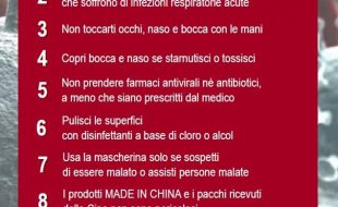 Dieci comportamenti da seguire per prevenire il Coronavirus