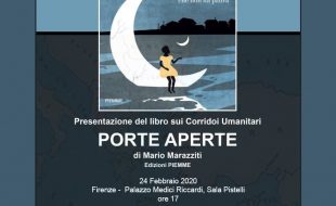 La locandina della presentazione del libro 'Porte aperte' di Mario Marazziti