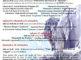 Locandina del programma di eventi a Pratolino