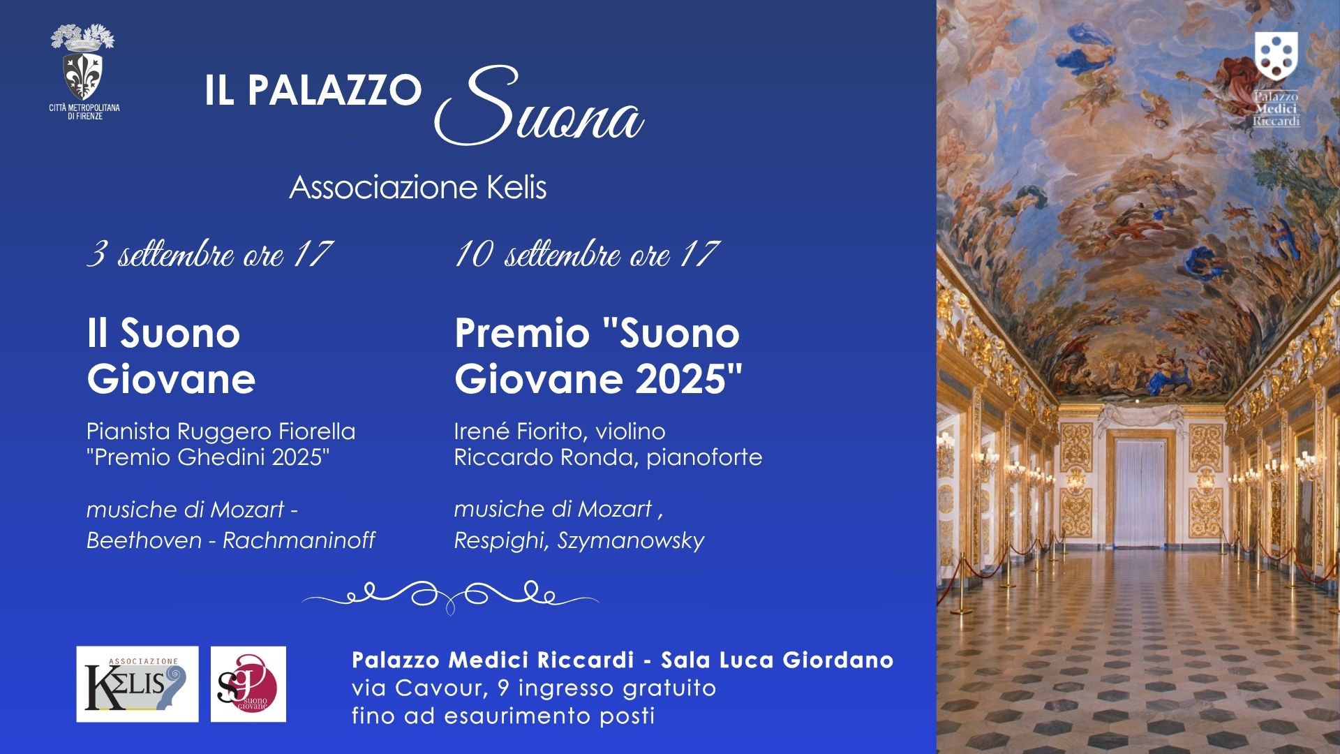 locandina Il Palazzo suona - eventi 3 e 10 settembre