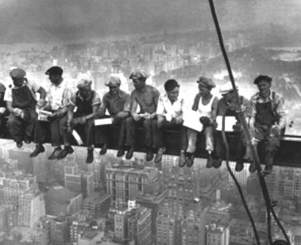 Foto storica di lavoratori