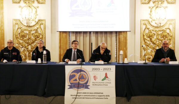 In sala Luca Giordano, da sa sx Bernardo Mazzanti, Leonardo Ermini, Dario Nardella, Fabrizio Curcio, Paolo Masetti