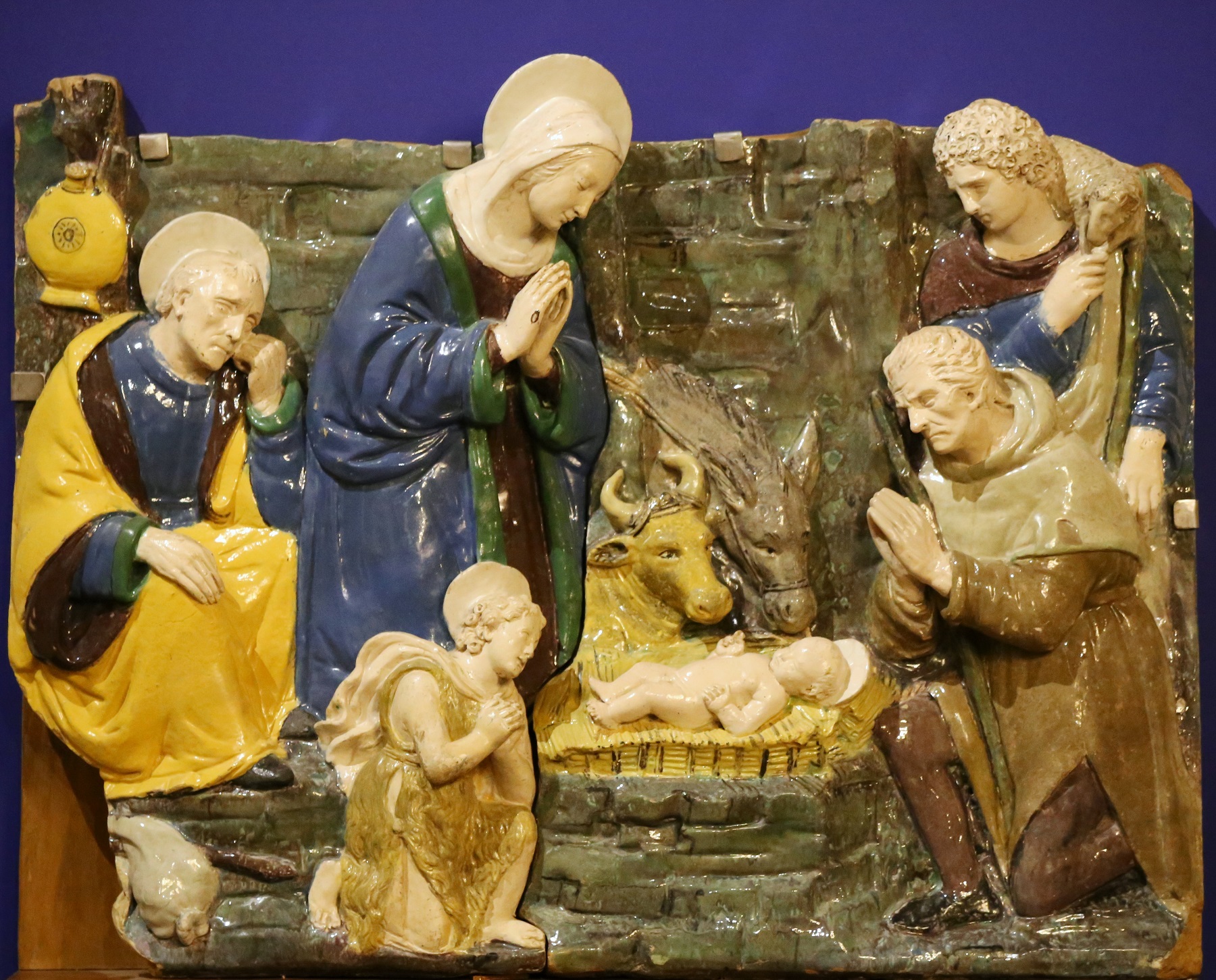 Natività. Terracotta invetriata della bottega di Giovanni Della Robbia