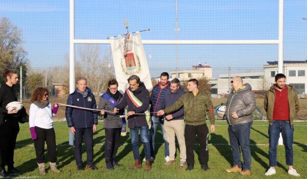 Taglio del nastro del nuovo impianto sportivo dedicato al rugby di Gambassi Terme