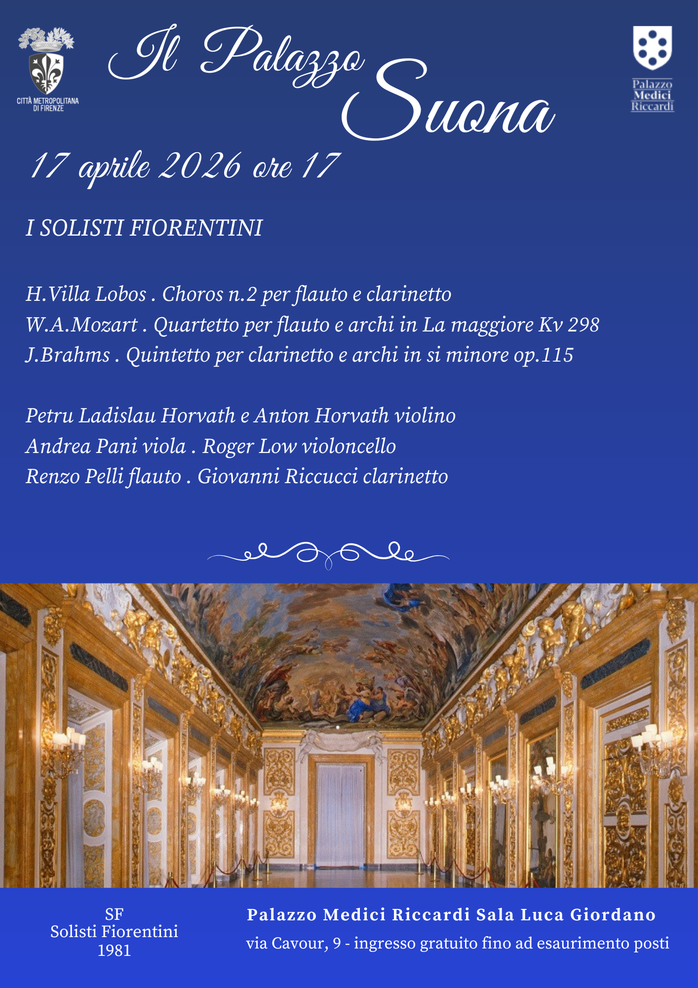 locandina concerto dei solisti fiorentini 17 aprile 2026