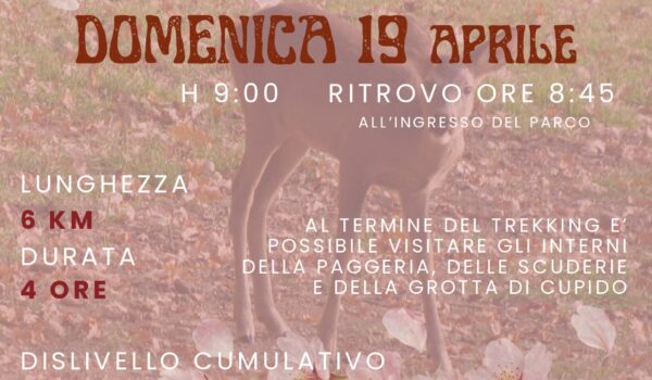 locandina trekking a pratolino domenica 19 aprile