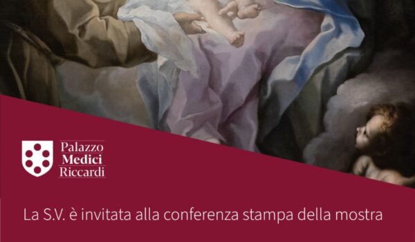 invito alla conferenza stampa del 22 settembre 2026, con riproduzione del dipinto di Giuseppe Nicola Nasini