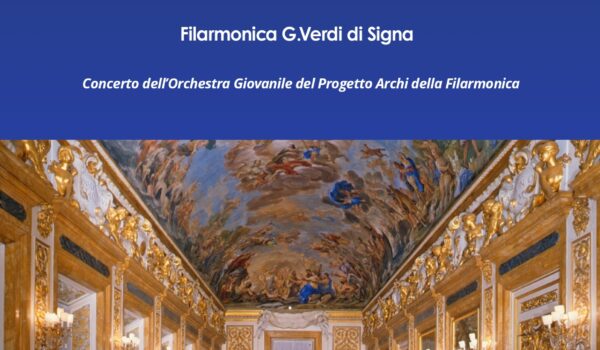 locandina concerto 23 settembre con immagine della sala degli specchi
