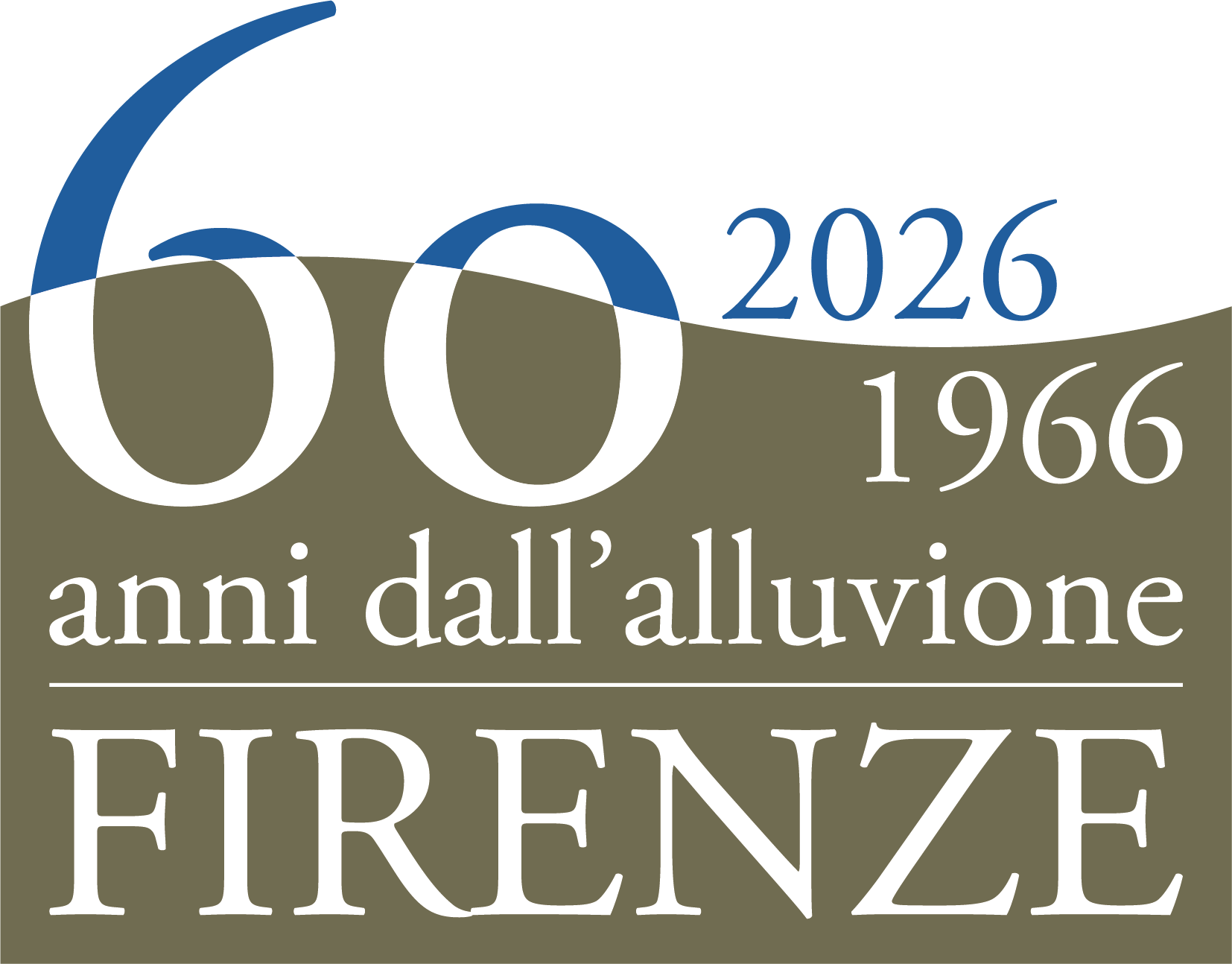 logo "60 anni dall'alluvione FIRENZE 2026-1966"