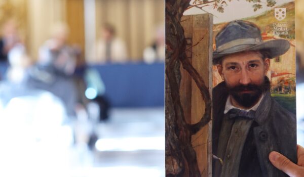 parte destra della foto raffigura il ritratto di Schlatter, parte sinistra parte del salone degli specchi