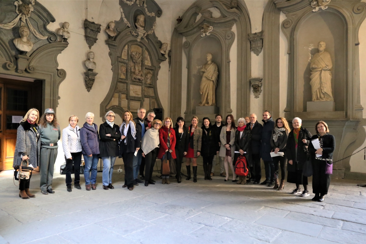 Partecipanti alla Festa dell'8 marzo in Palazzo Medici Riccardi