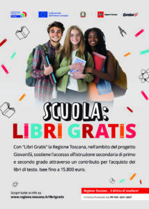 locandina con tre studenti e indicazioni sulla procedura