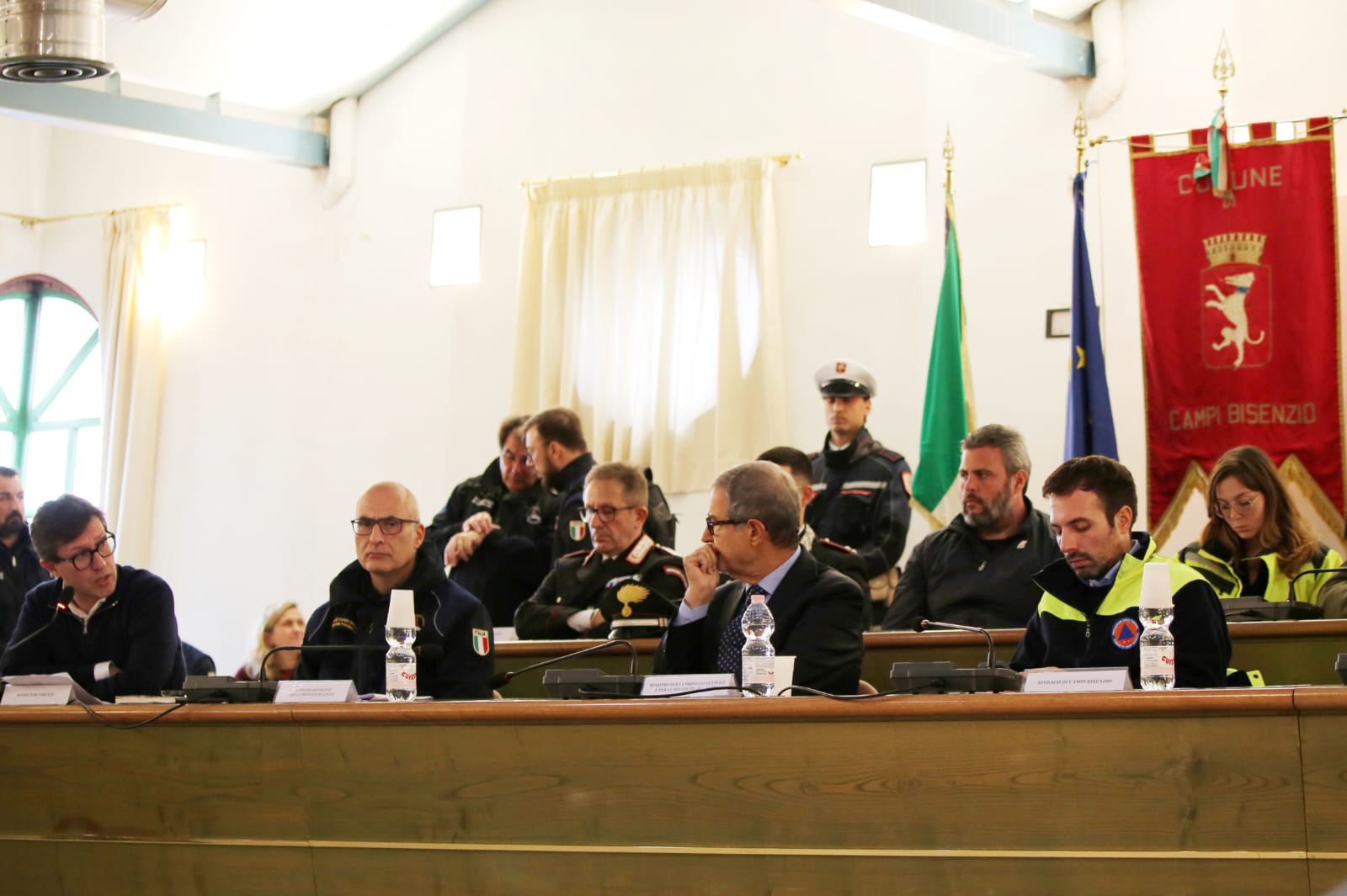 Alluvione Cambi Bisenzio - Riunione Tecnica Ministro Protezione Civile Musumeci