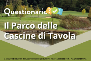 Banner del questionario sul Parco delle Cascine di Tavola