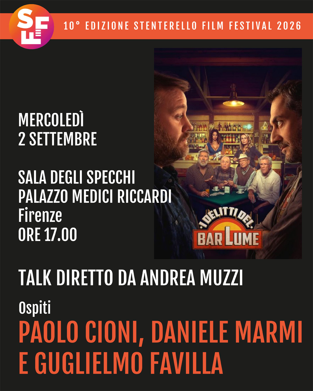 locandina con informazioni sull'evento del 2 settembre e nel tondo foto dei protagonisti