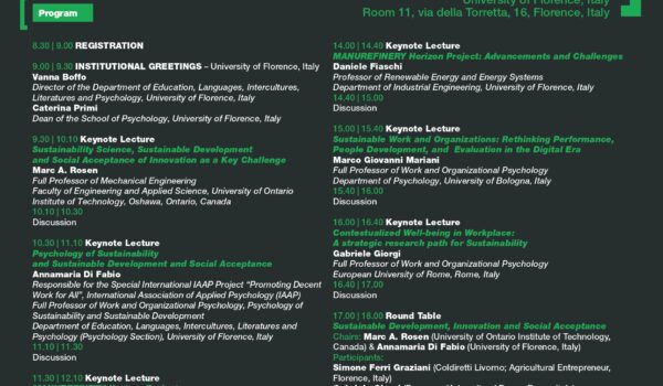 locandina con informazioni sull'evento e relatori
