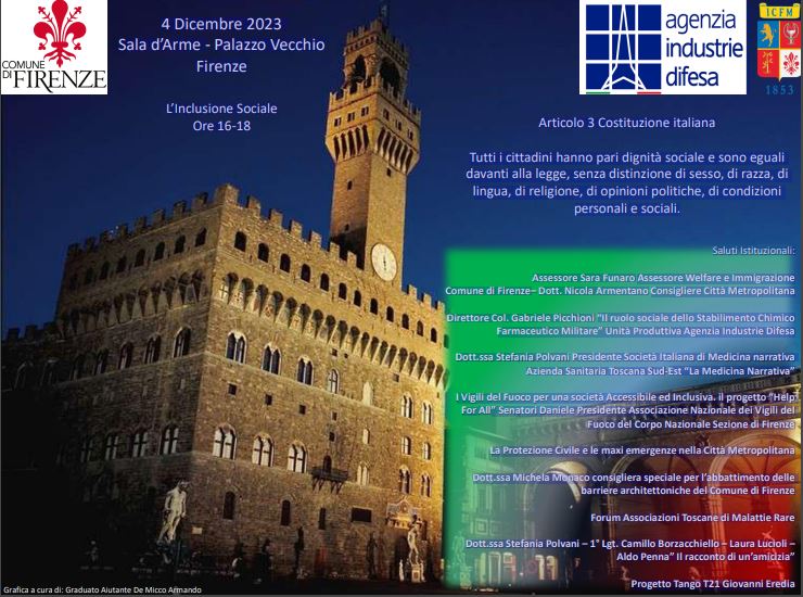 locandina Convegno Costituzione art.3 - Palazzo Vecchio