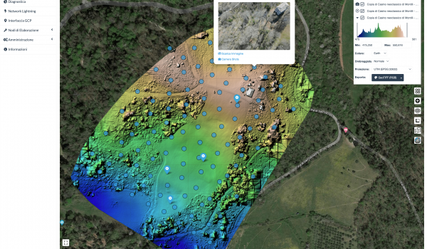 volo del Drone su Pratolino