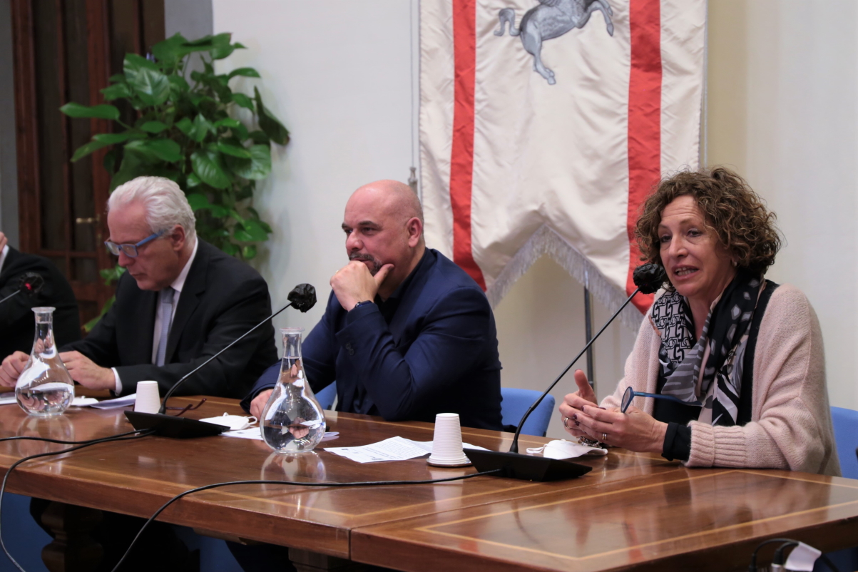 FiPiLi conferenza stampa da sx Eugenio Giani, Paolo Masetti e Angela Bagno ph Antonello Serino