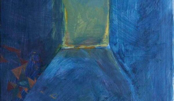 un'opera del pittore interamente blu e verde