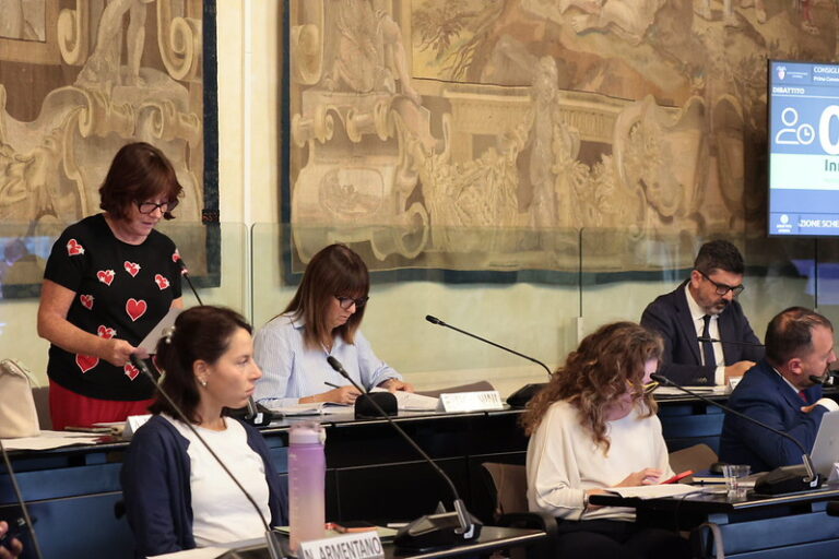 sala 4 stagioni con consiglieri durante il consiglio metropolitano