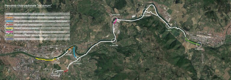 rendering percorso ciclovia