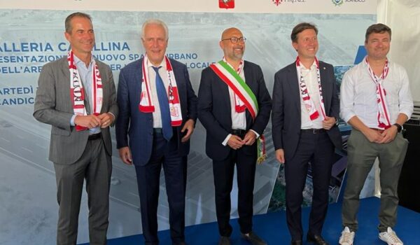 Inaugurazione Area Sportiva Galleria Casellina Sindaci Dario Nardella e Sandro Fallani, Presidente Regione Toscana Eugenio Giani e Amministratore delegato Aspi Roberto Tomasi (Fonte foto Autostrade)