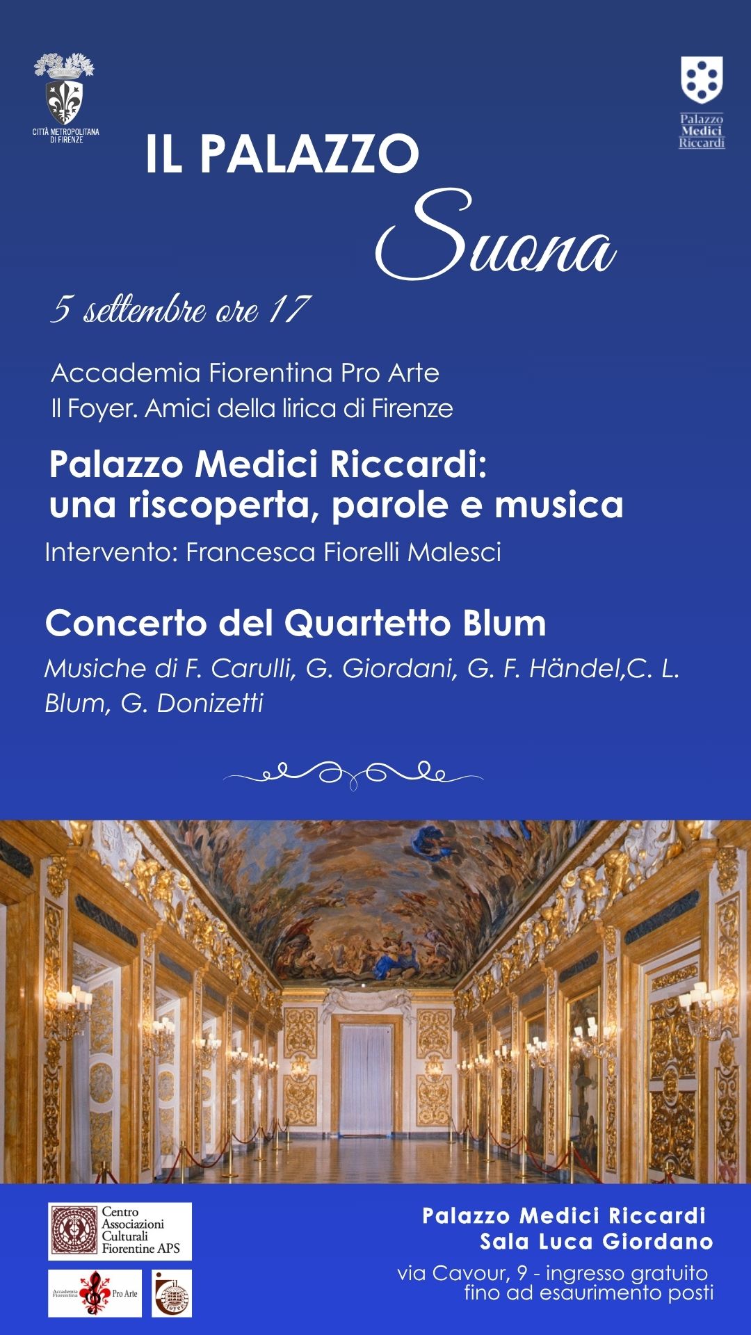 Palazzo Suona - Locandina Concerto 5 Settembre 2025