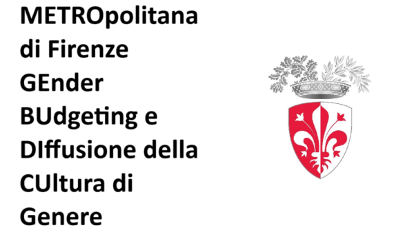 Logo Città METROpolitana di Firenze GEnder BUdgeting e DIffusione della CUltura di Genere con stemma cmf e partner