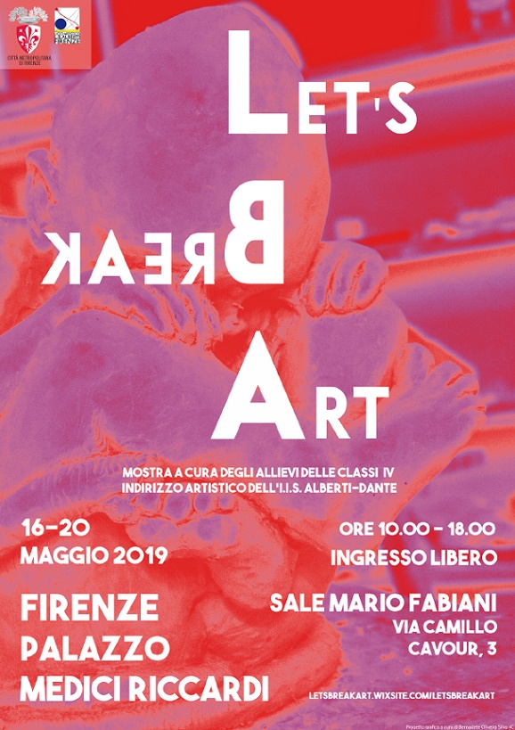 Locandina della mostra "Let's break art"