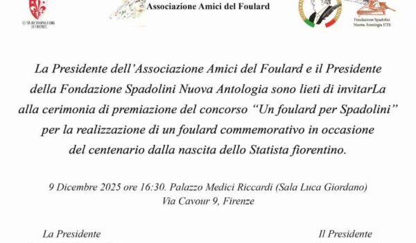 invito all'evento un foulard per Spadolini