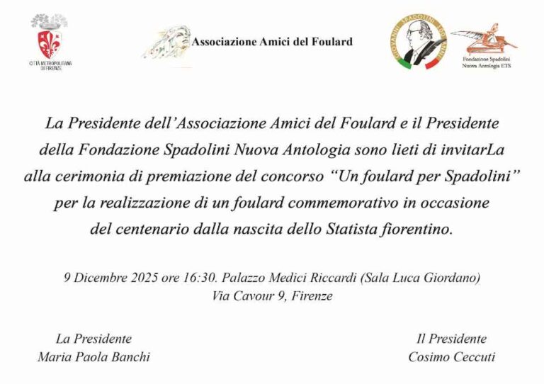 invito all'evento un foulard per Spadolini