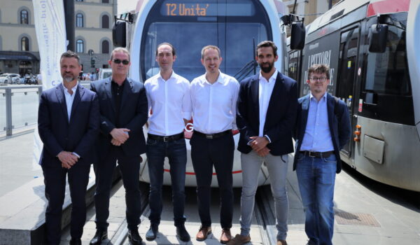 Mobilità urbana intelligente arriva il tram Elastic - sx F. Casini L. Rucher G. Gumbo J.L. Laugaa E. Quinones J. Assfalg - foto-Antonello Serino - Met Ufficio Stampa