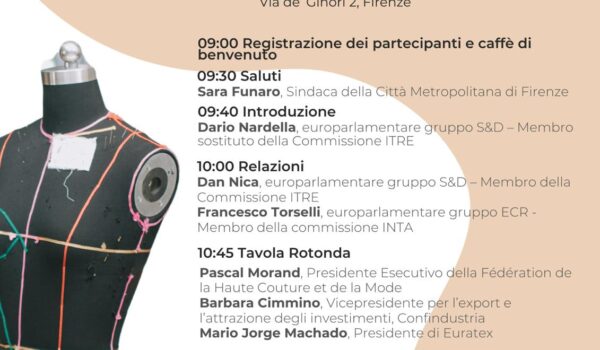 Le nuove sfide per la moda e il tessile in Europa: dibattito in Palazzo Medici Riccardi