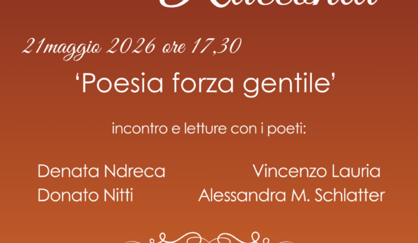 'Poesia Forza Gentile', incontro del 21 maggio in Palazzo Medici Riccardi
