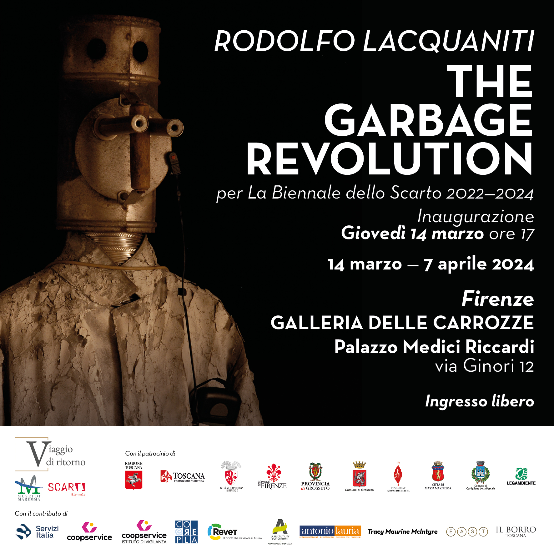locandina mostra The garbage Revolution 14 marzo 7 aprile 2024