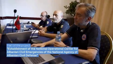 Gli operatori della Protezione civile della Metrocittà Firenze in Albania