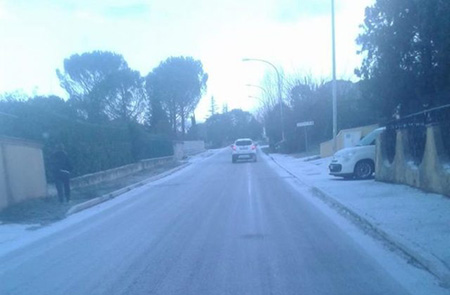 STRADE GHIACCIATE IN TOSCANA