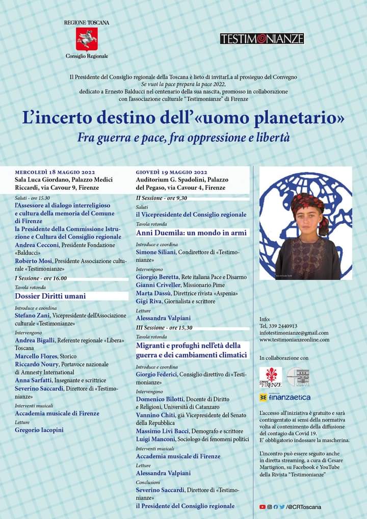 Locandina del convegno "L'incerto destino dell' 'uomo planetario'"