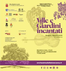 locandina con informazioni sulla rassegna ville e giardini incantati 2026