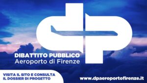 banner per il dibattito pubblico sull'Aeroporto di Firenze