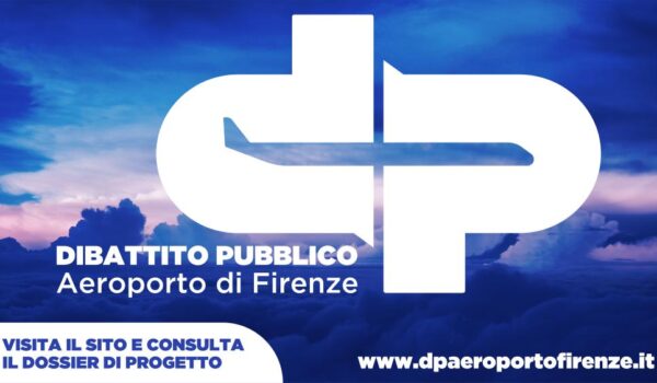 banner per il dibattito pubblico sull'Aeroporto di Firenze