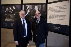 da sx Segretario Generale Fondazione De Gasperi l'On. Paolo Alli e Capo Gabinetto Città Metropolitana dott. Alfredo Esposito