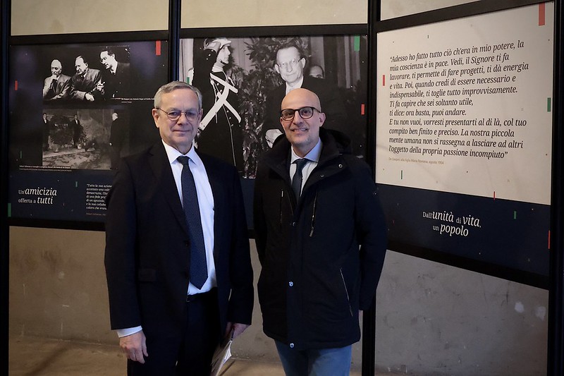 da sx Segretario Generale Fondazione De Gasperi l'On. Paolo Alli e Capo Gabinetto Città Metropolitana dott. Alfredo Esposito
