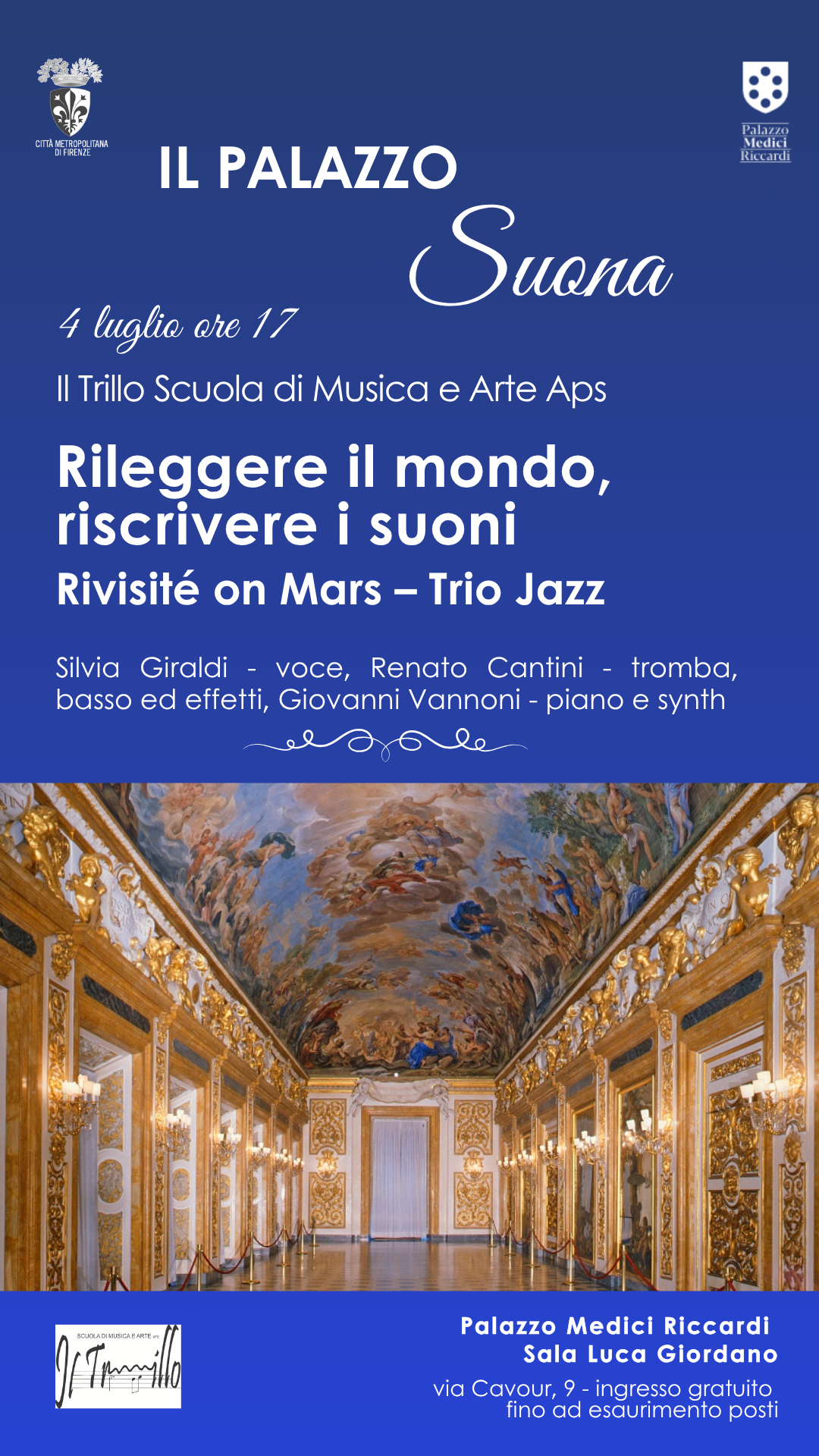 Locandina evento "Il Palazzo Suona" - 4 luglio 2025