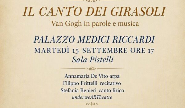 locandina evento del 15 settembre in sala giordano "il canto dei girasoli"