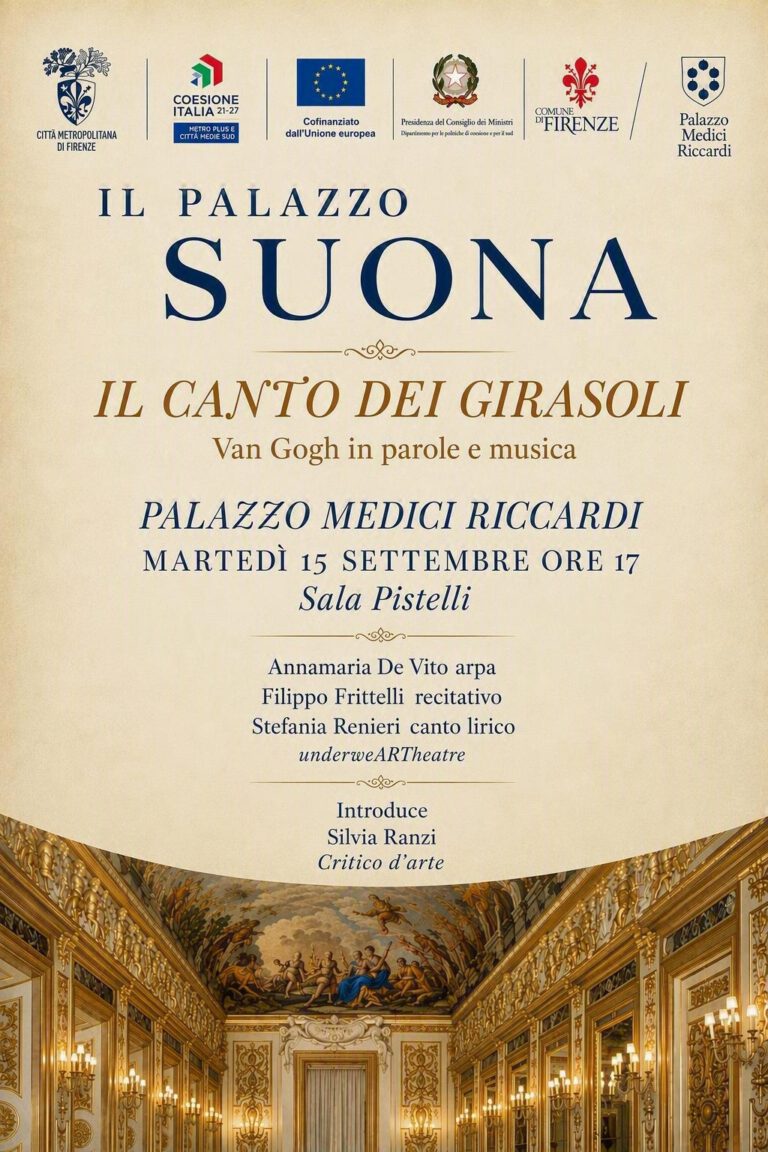 locandina evento del 15 settembre in sala giordano "il canto dei girasoli"