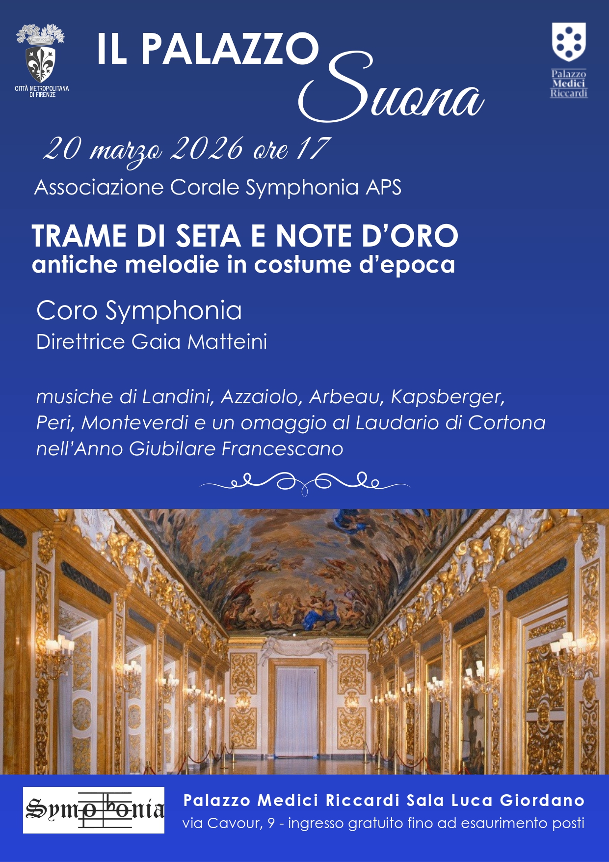 locandina concerto in costume "trame di seta e note d'oro" del 20 marzo 2026 ore 17