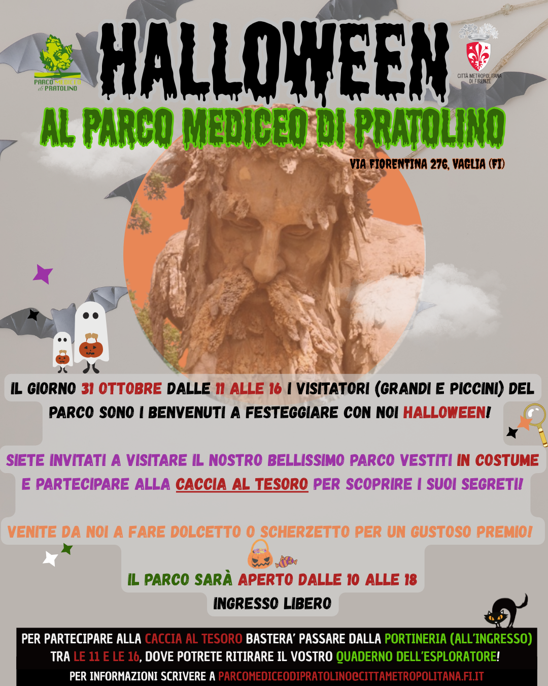 locandina halloween al parco mediceo di pratolino